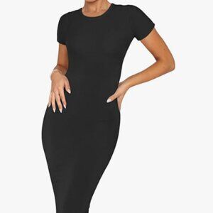 NWT ReoRia Women's Basic Short Sleeve Maxi Dress size S